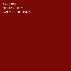 #7B0A05 - Dark Burgundy Color Image